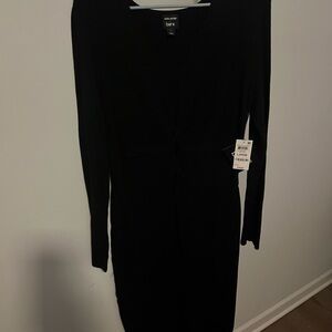 Bar III Black Long Sleeve Dress